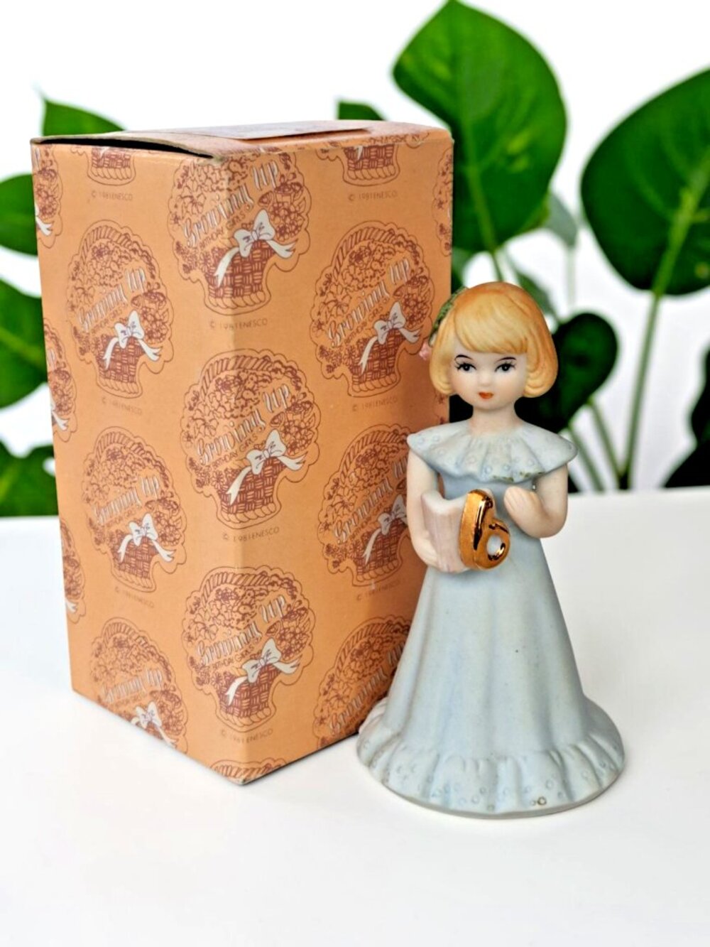 Enesco Growing Up Girls - Blonde Figurine Age 6 - in box